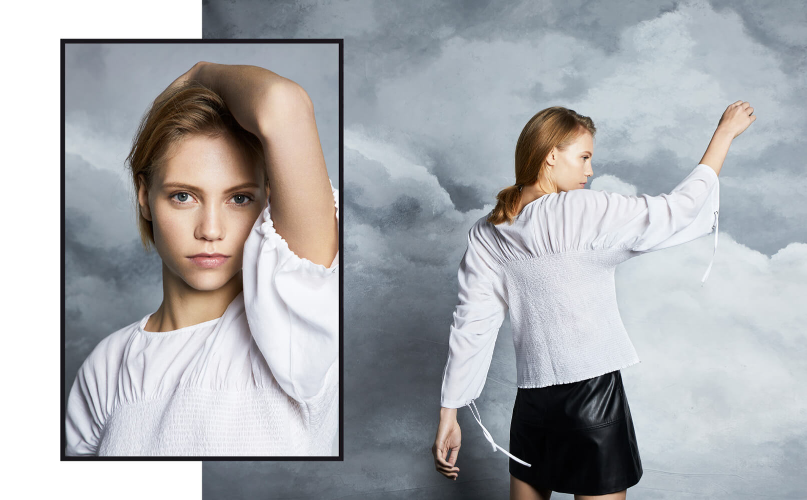 Angel-Ruiz-Ruiz-creative-Fashion-Photographer-Campaign-FW-2021-VAN-DOS-white-shirt-black-dress-black-miniskirt-1613x1000