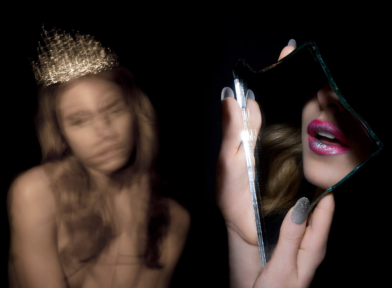 Angel-Ruiz-Ruiz-editorial-Beauty-mirror-mirror-Magazine-avenue-illustrated-queen-fuchsia-lips-hand-1359x1000